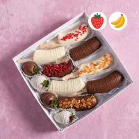 Букет Бананы в шоколаде с клубникой От всего сердца