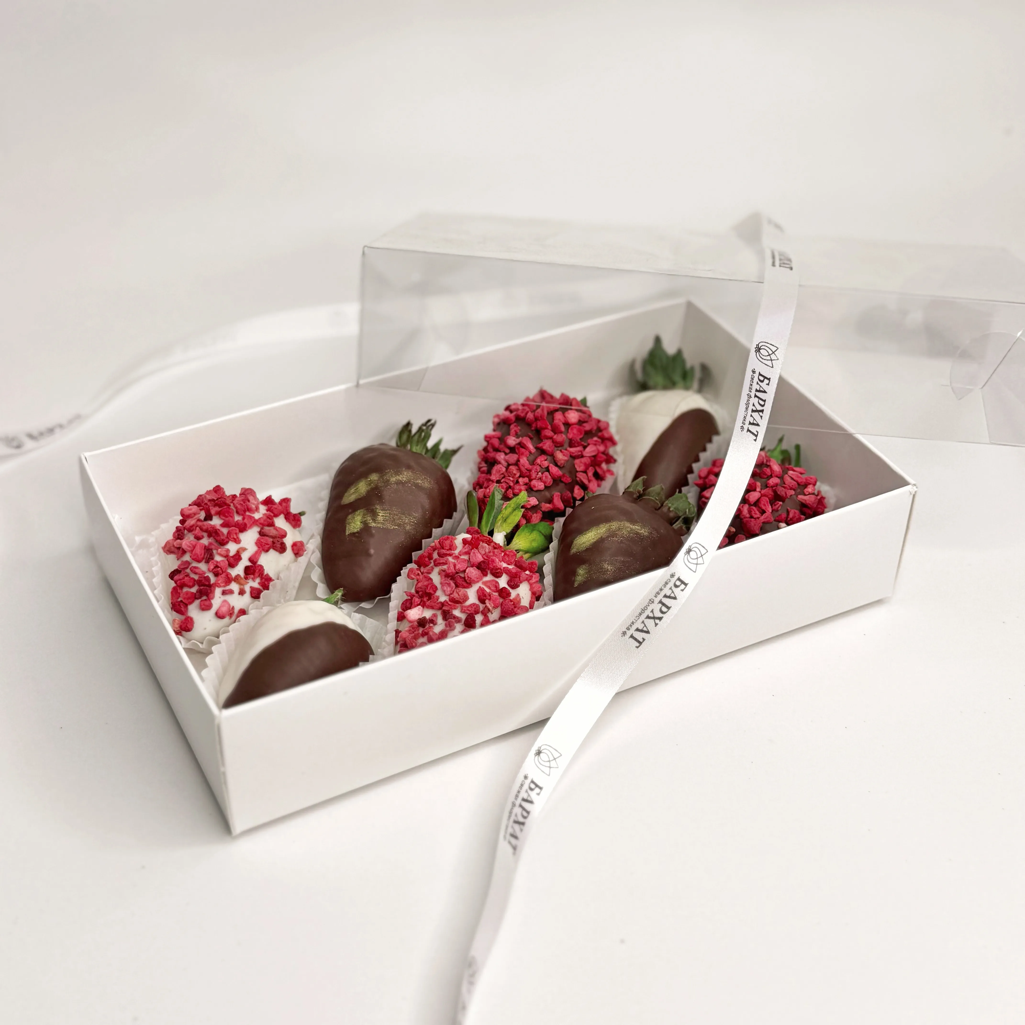 Букет Клубника в шоколаде Ирония малиновой звезды