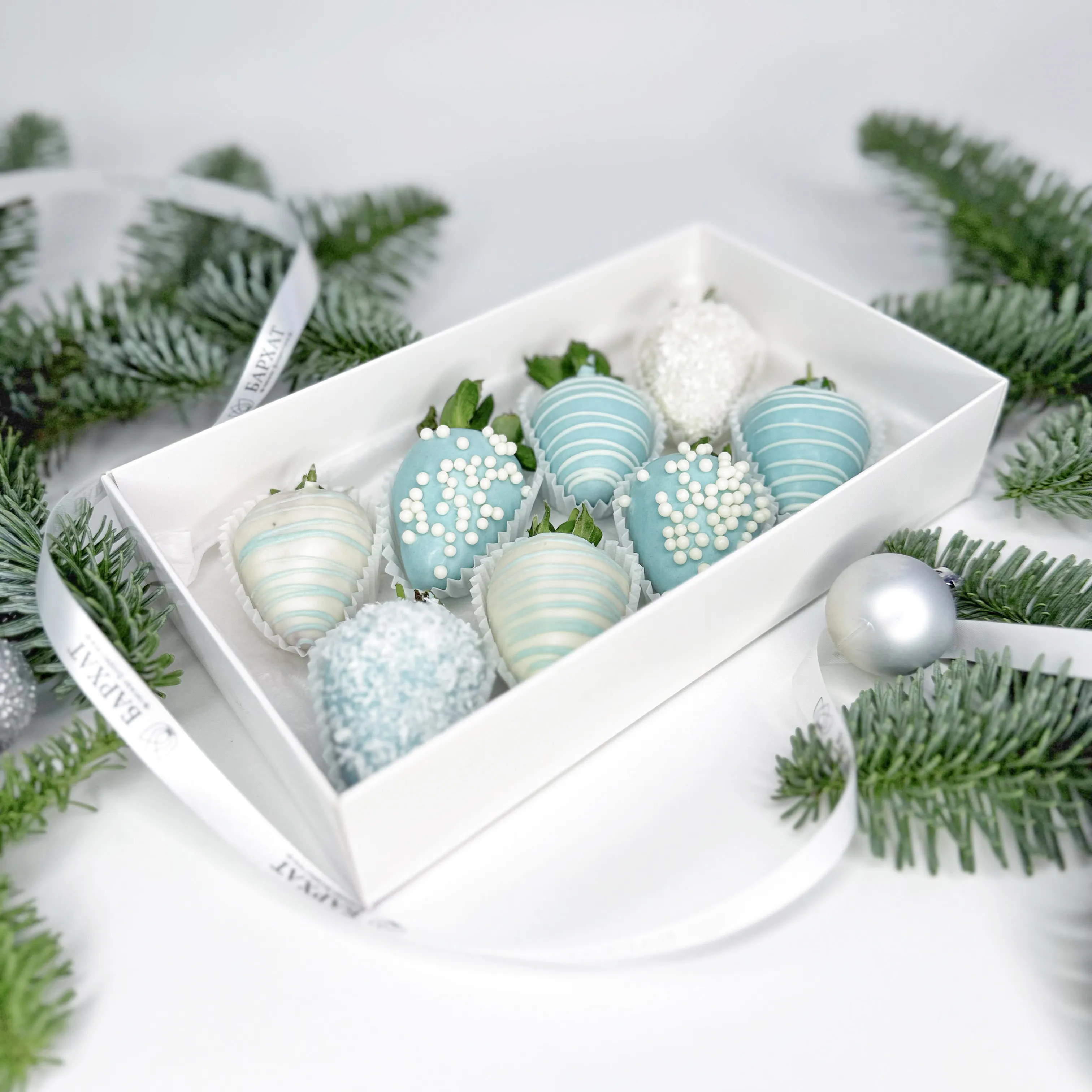 Букет Клубника в шоколаде Снегурочка