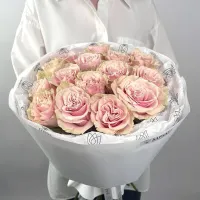 Букет Монобукет из розовых роз №4