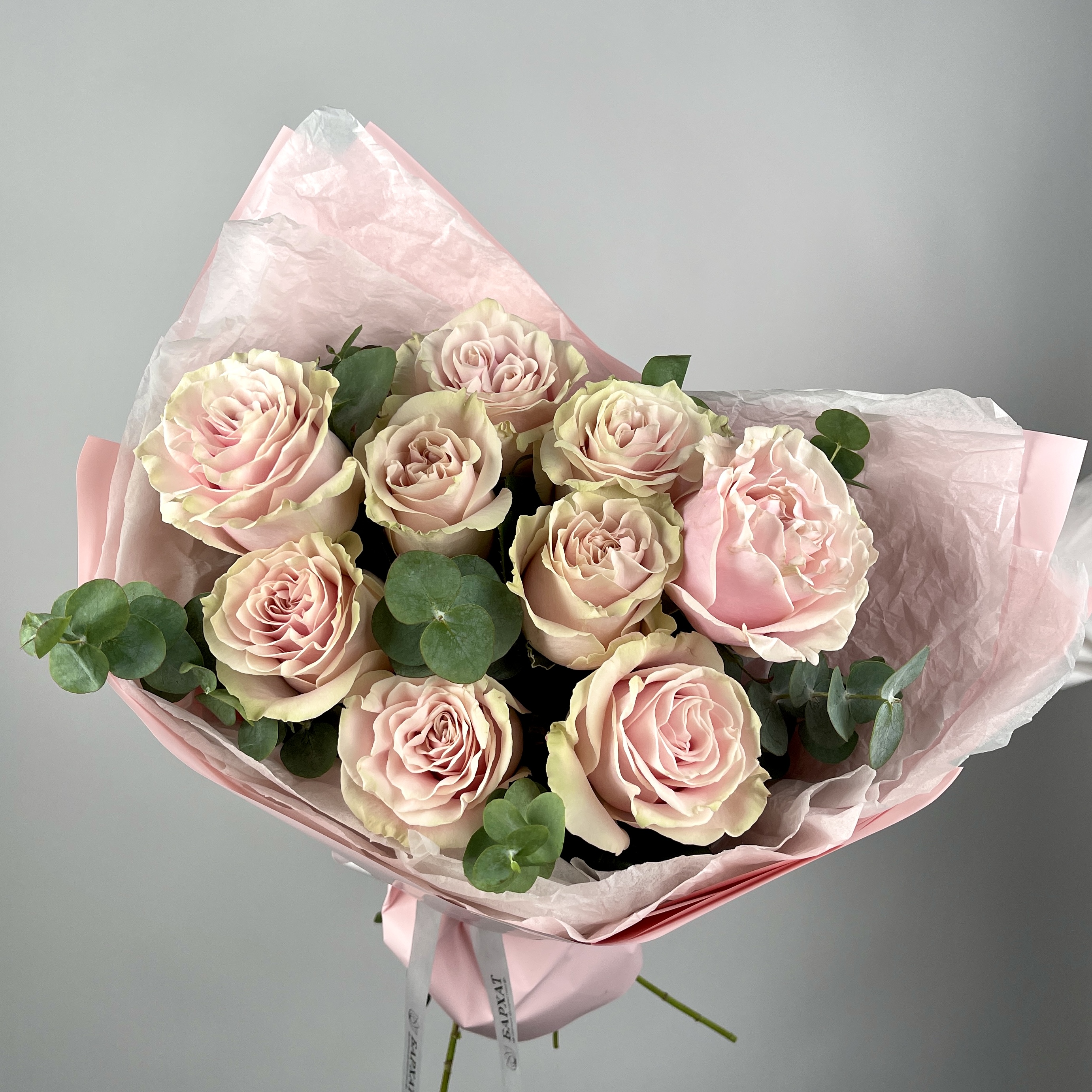 Букет Монобукет из розовых роз №2