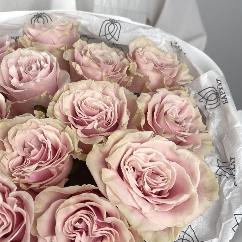 Букет Монобукет из розовых роз №4