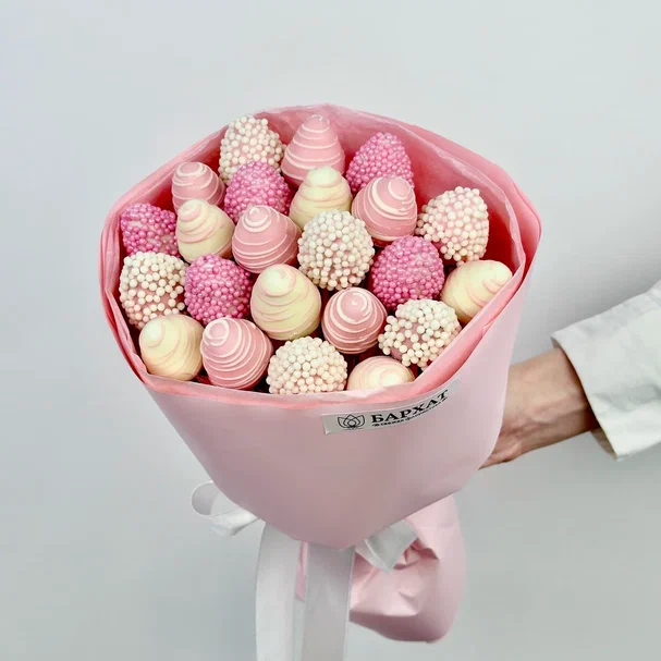 Букет Клубничная невеста