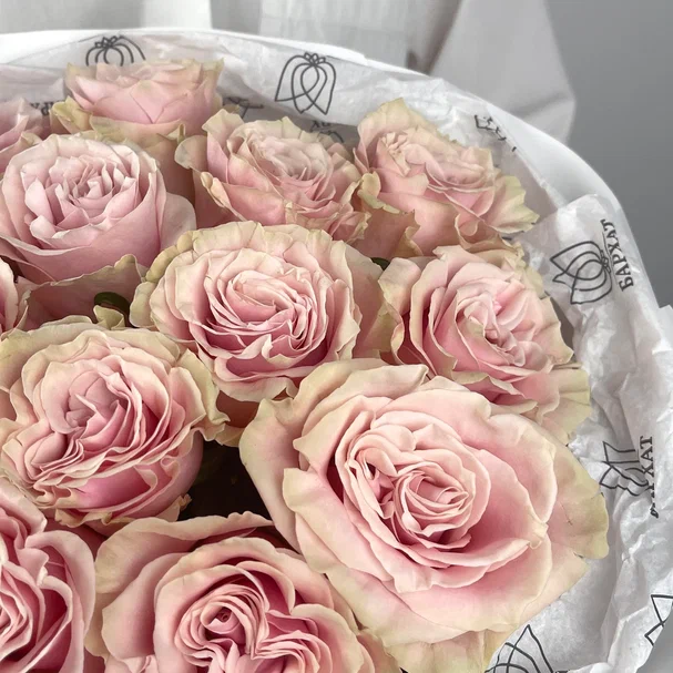 Букет Монобукет из розовых роз №4