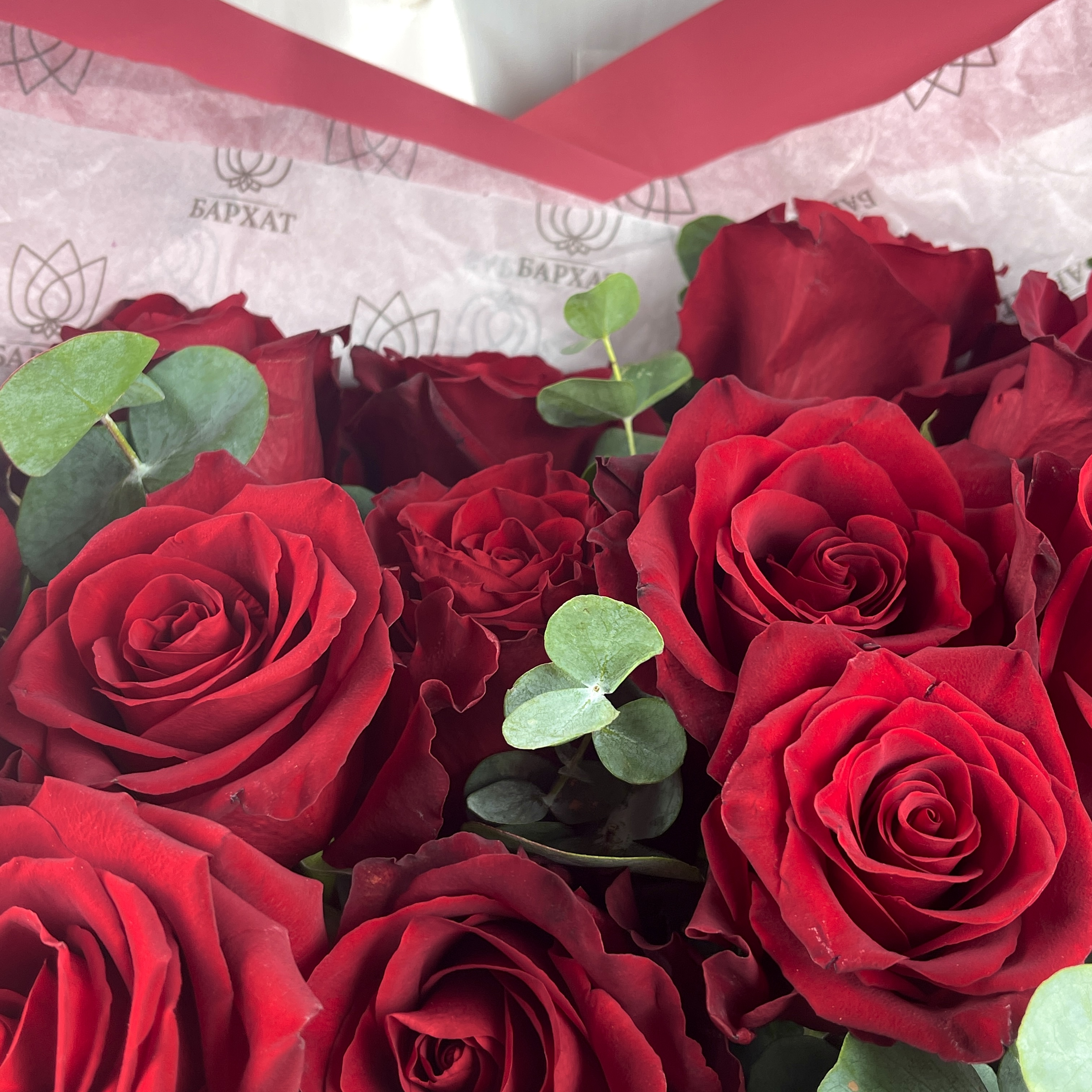 Букет Монобукет из красных роз №1