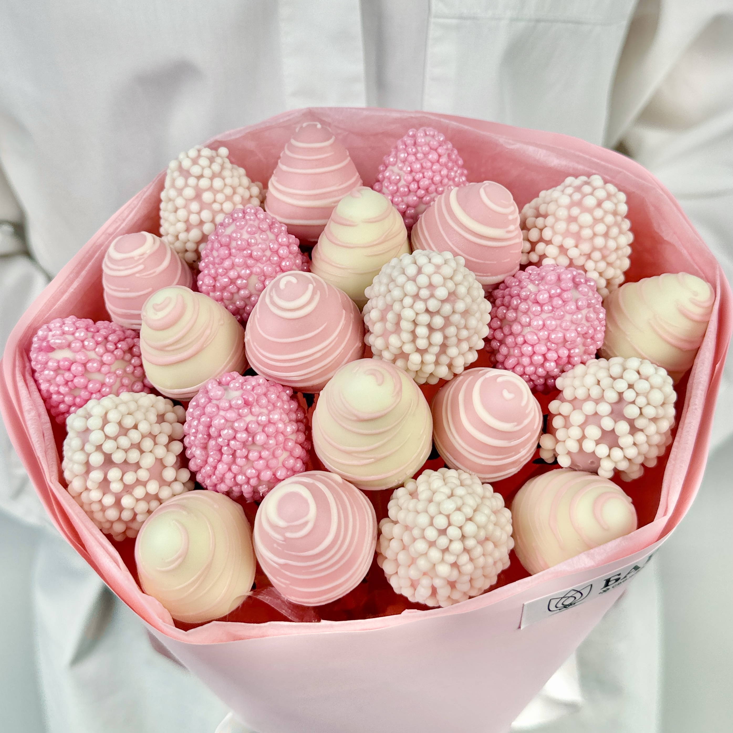 Букет Клубничная невеста